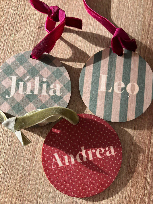 Adorn de Nadal -Noms amb fons de Nadal