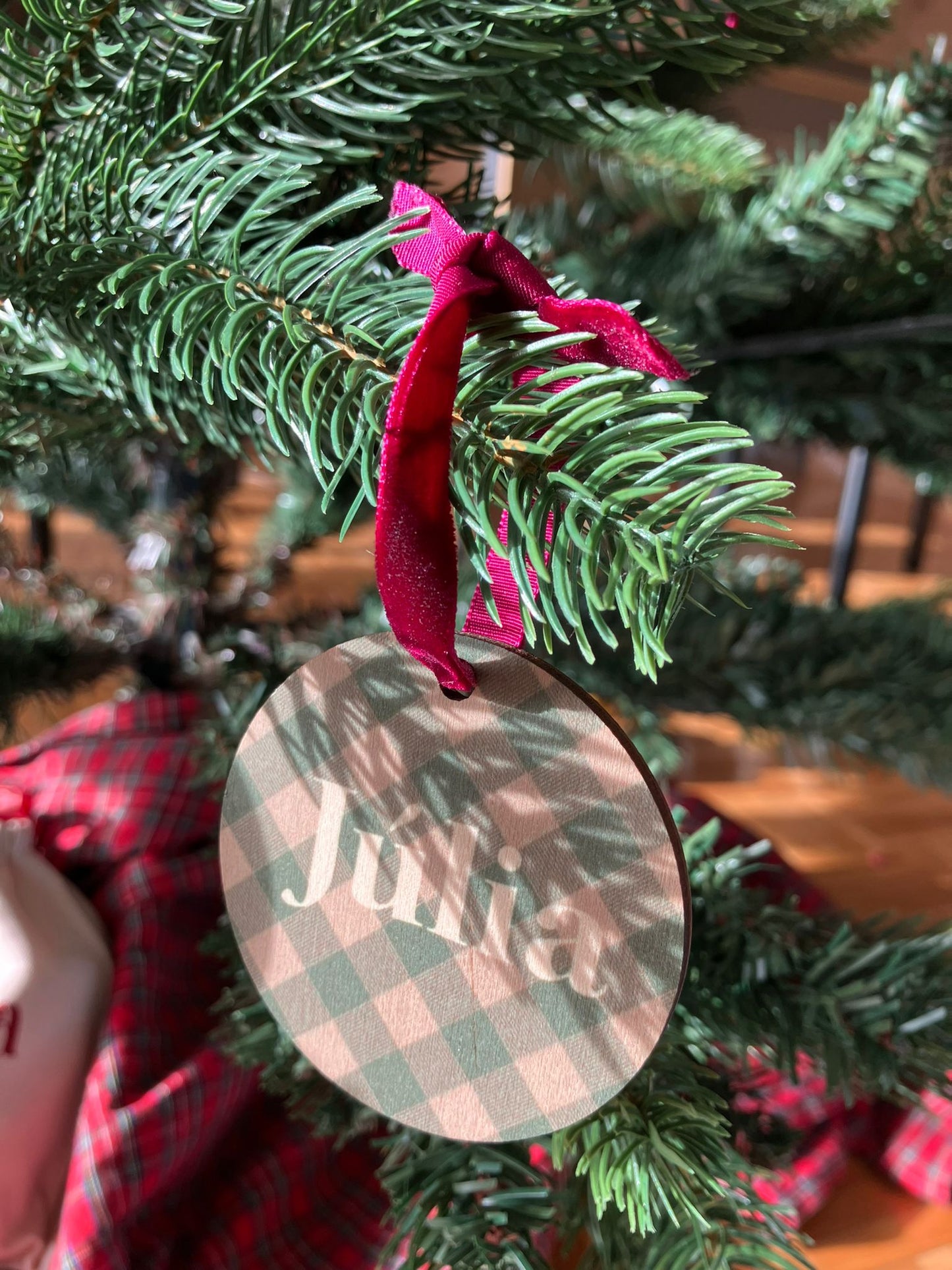 Adorn de Nadal -Noms amb fons de Nadal