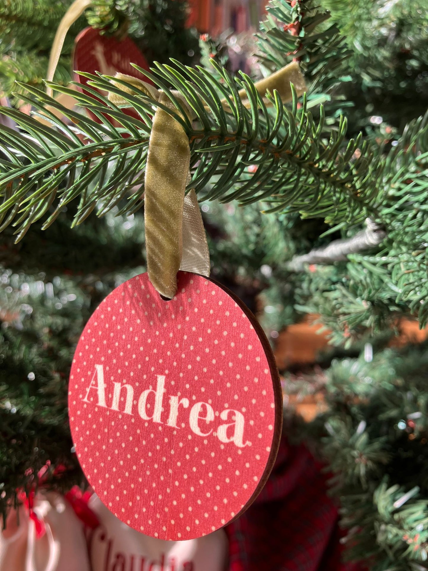 Adorn de Nadal -Noms amb fons de Nadal